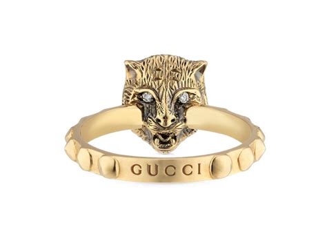 anello gucci uomo felino|Gucci.